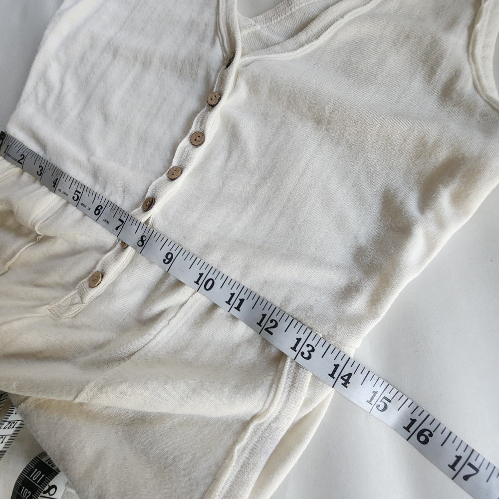 Free People Cream Sleeveless Button-Front Jumpsuit - Picture 11 of 15